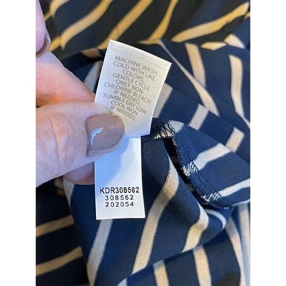 J. Jill Dress Wherever Collection Women's XLP Navy Cream Midi NWT $109.00 - Picture 14 of 14